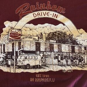 Kapahulu Hawai'i RAINBOW DRIVE-IN Unisex Shirt-XL